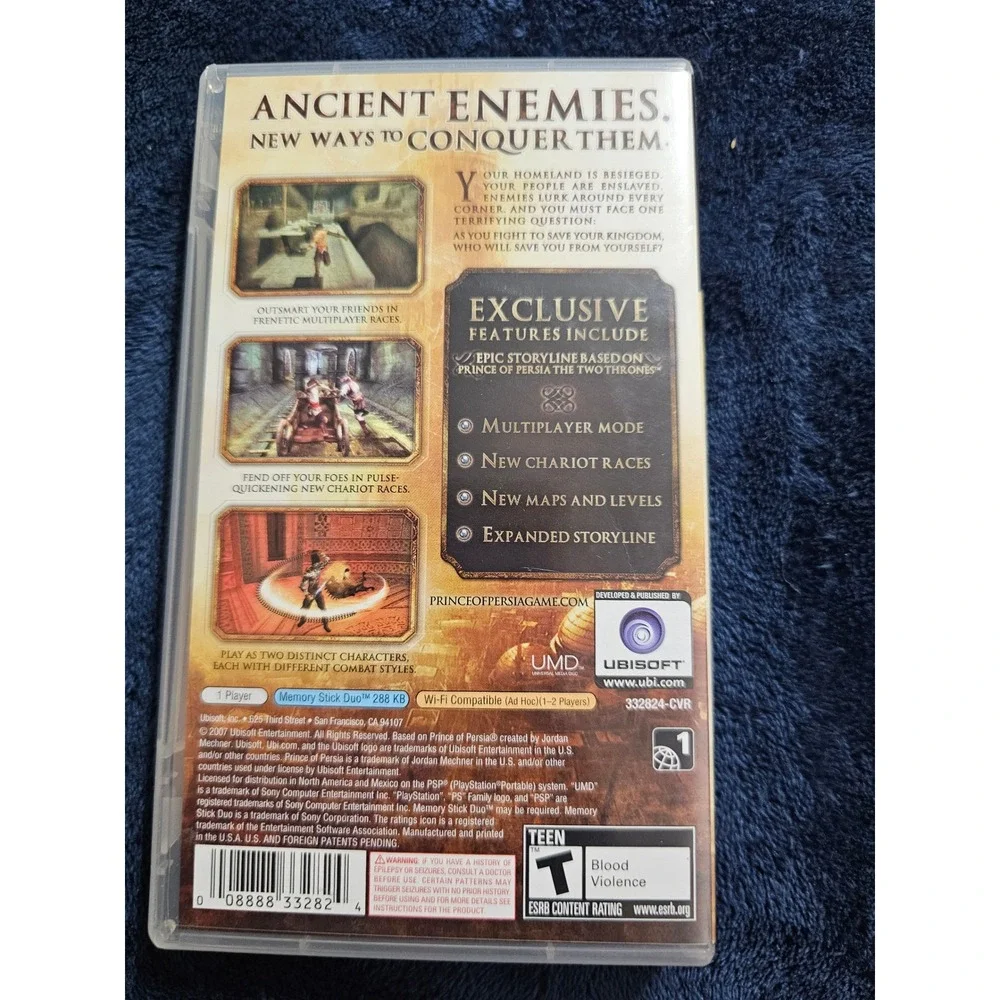 Prince of Persia Rival Swords Sony PSP Game UMD Manual Action Adventure Ubisoft